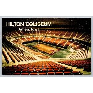 Vtg Hilton Coliseum Ames IA Postcard Iowa State University Basketball Stadium